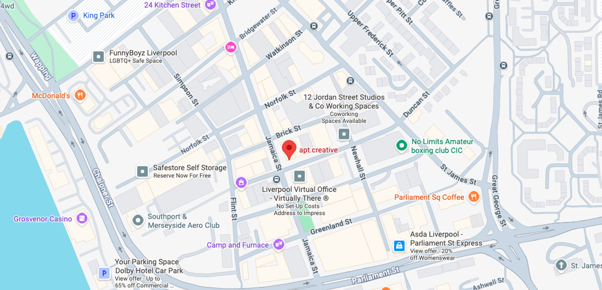 Where apt is on a map